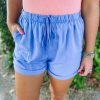 * Kori Bottoms Maggie Tie Front Linen Shorts Bottoms