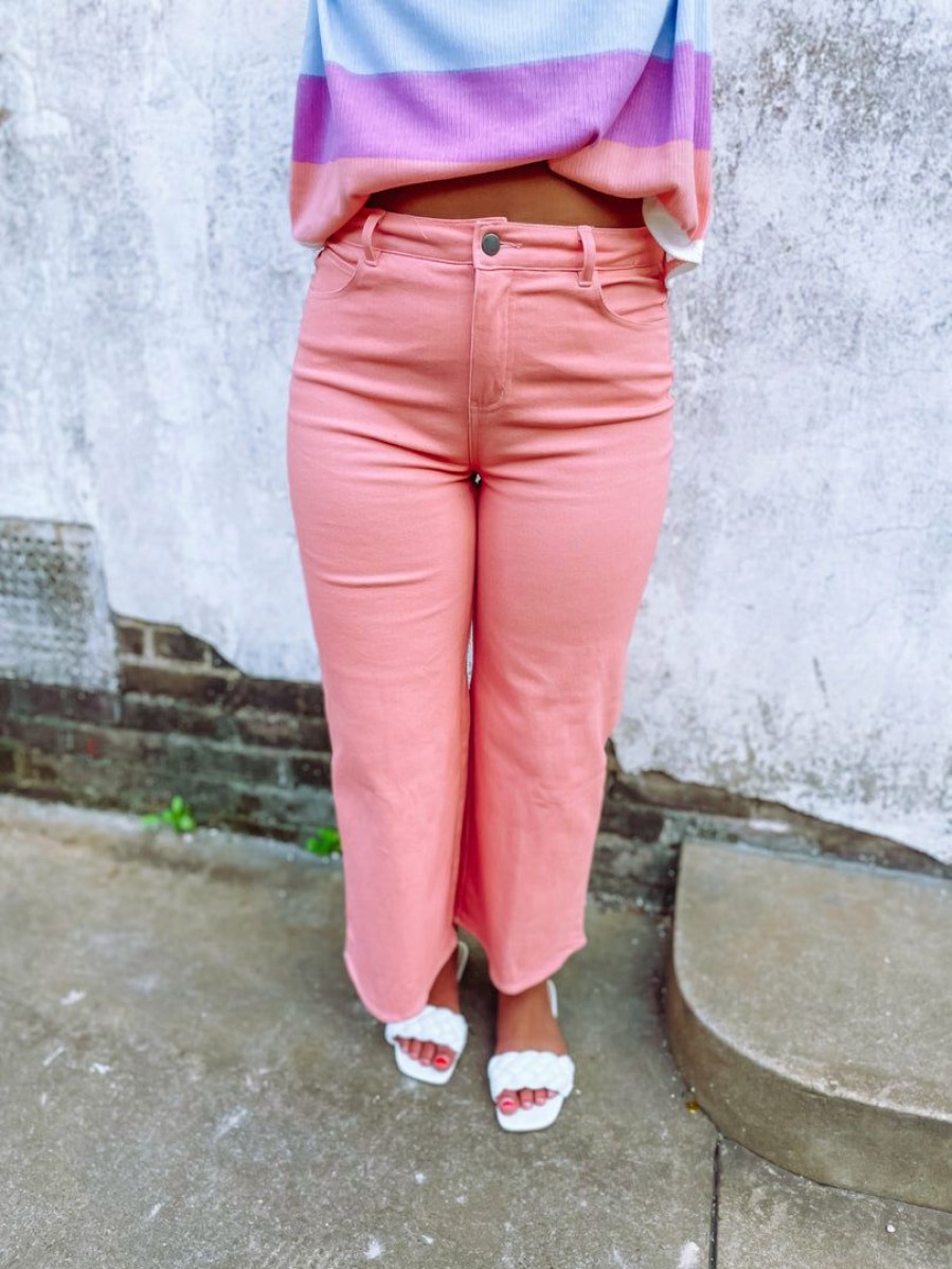 * Entro Ayla Peach High Waisted Denim Pants Denim