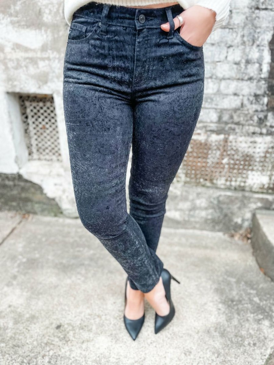 * Kancan Denim Jada Black Ankle Skinny Jeans Bottoms