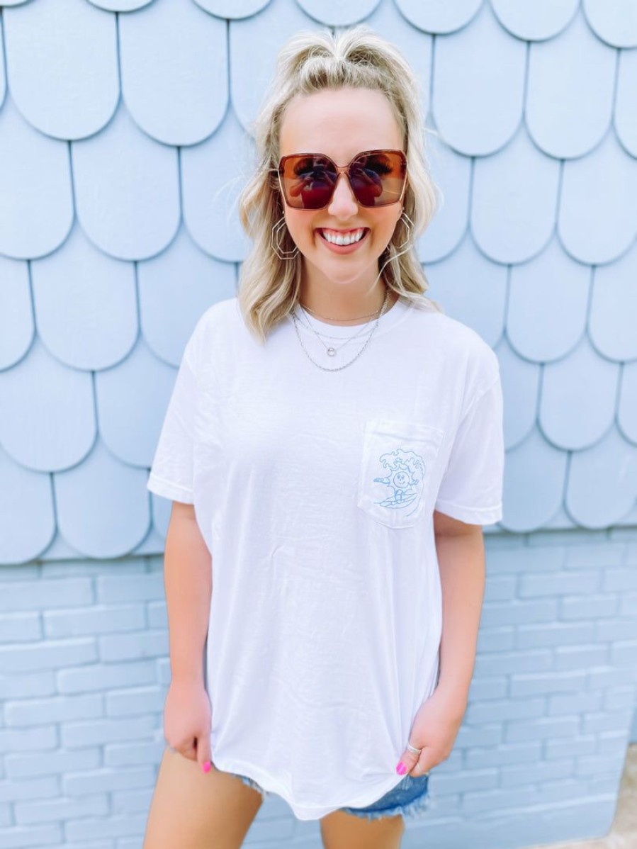 * Pierce + Pine Graphic Tees Happiness Comes In Waves Summer