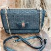 * Texas Bling Take Me Away: Resort Edition Halli Rectangle Straw Bag- Black Bags