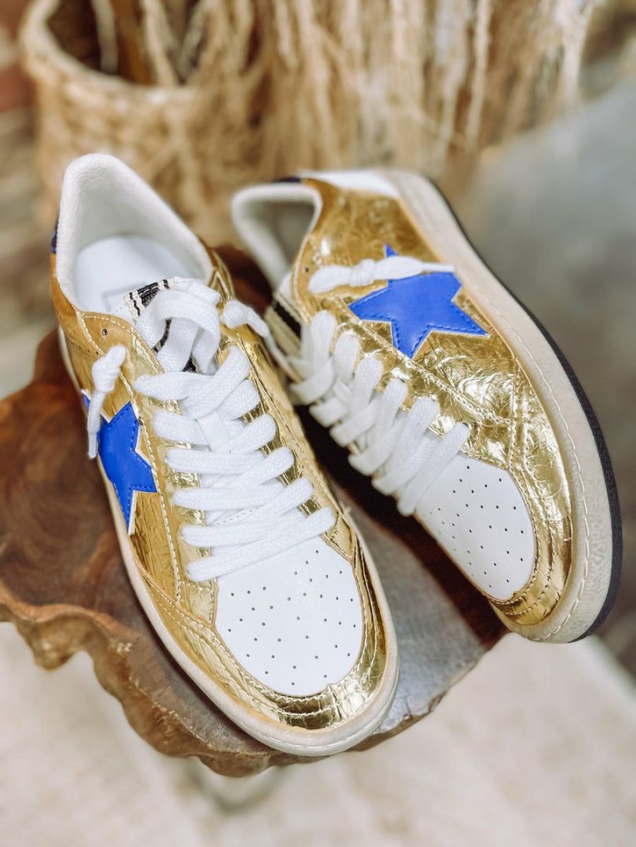 * Shu Shop Shoes Piera Star Sneaker- Gold Sneakers