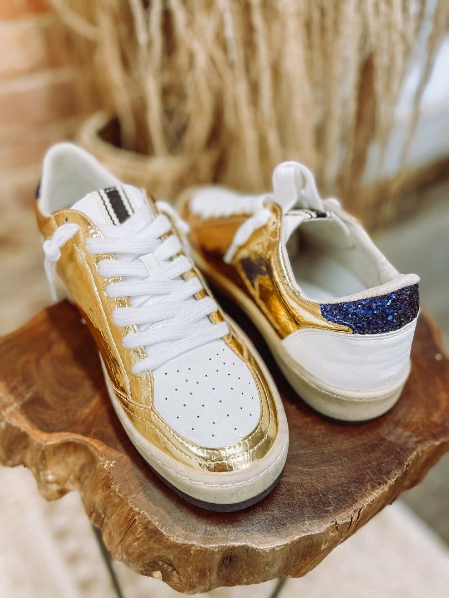 * Shu Shop Shoes Piera Star Sneaker- Gold Sneakers