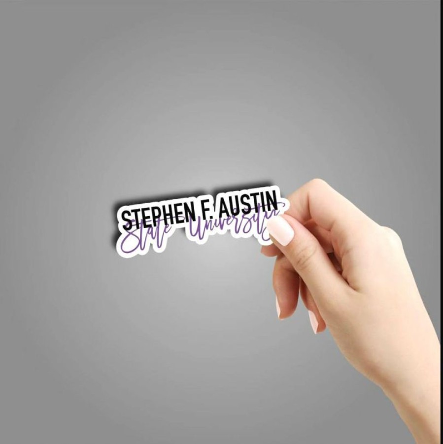 * Texas Bling Stephen F. Austin State University Script Sticker Stickers