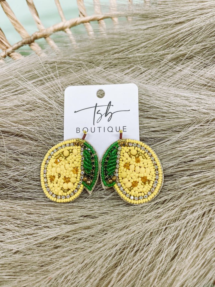 * Texas Bling Lemon Stud Earrings Jewelry Jewelry