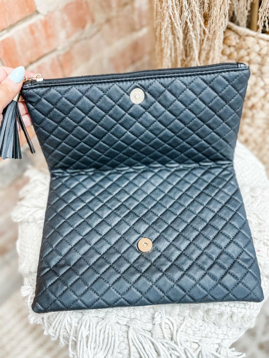 * Texas Bling Mila Quilted Foldover Clutch Bags