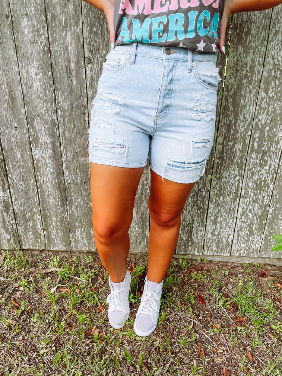 * Kancan Denim Daphne 90'S Boyfriend Mid Short Bottoms