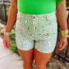 * Trend Notes Julianna Abstract Swirl High Waisted Shorts Bottoms