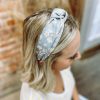 * Texas Bling Hair Accessories Lena Floral Pastel Knotted Headband- Blue Hair Accessories