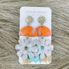 * Texas Bling Lila Acrylic Flower Drop Earrings Jewelry Jewelry