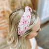 * Texas Bling Hair Accessories Annie Ditsy Floral Knotted Headband- Pink Hair Accessories