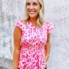 * Hailey & Co Joyce Cheetah Smocked Waist Top Tops Tops