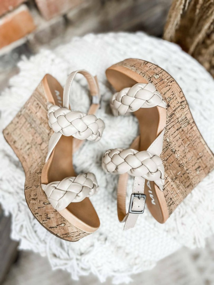 * Mia Afia Wedges- Nude Wedges