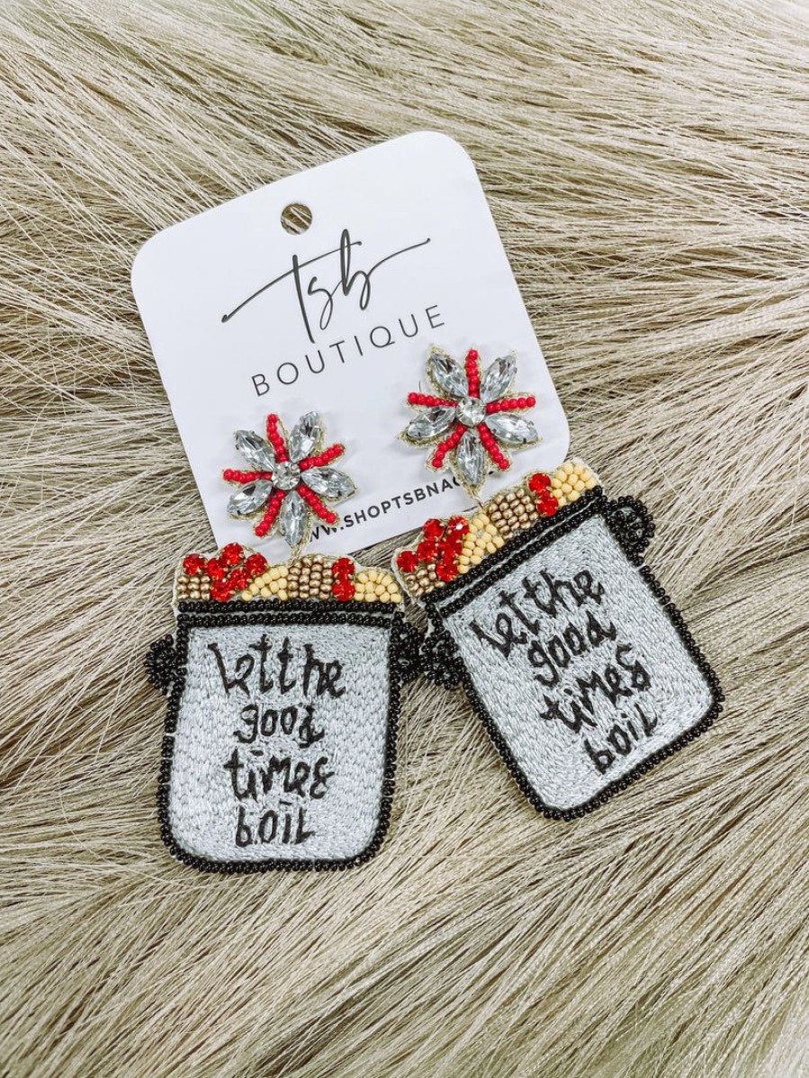 * Texas Bling Let The Good Times Boil Earrings Jewelry Jewelry