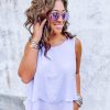 * Umgee Kate Sleeveless Layered Top Tops