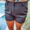 * Mittoshop Raya Front Pocket Shorts- Black Bottoms Bottoms