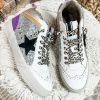 * Shu Shop Shoes Rina Silver Sparkle Star Sneakers Sneakers