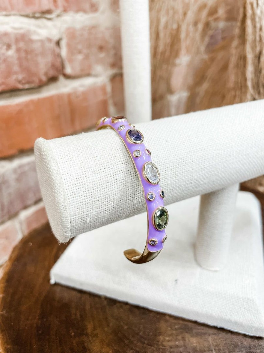 * Texas Bling Porsha Enamel Bangles- Purple Jewelry Jewelry