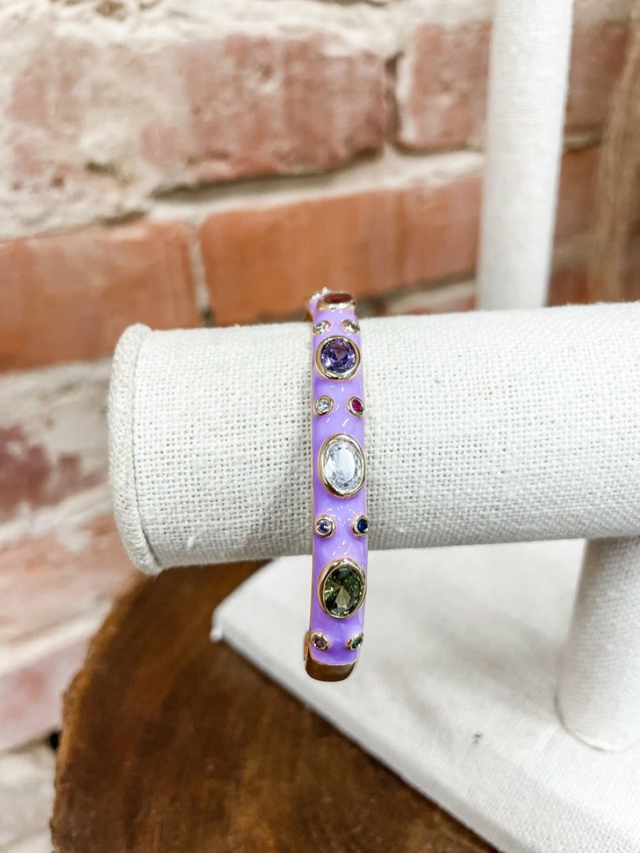 * Texas Bling Porsha Enamel Bangles- Purple Jewelry Jewelry