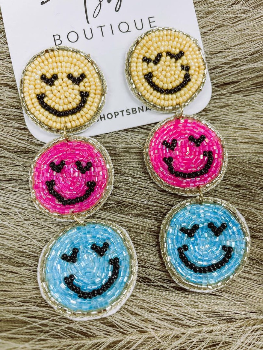 * Texas Bling Jewelry Toni Triple Smile Beaded Earrings Jewelry