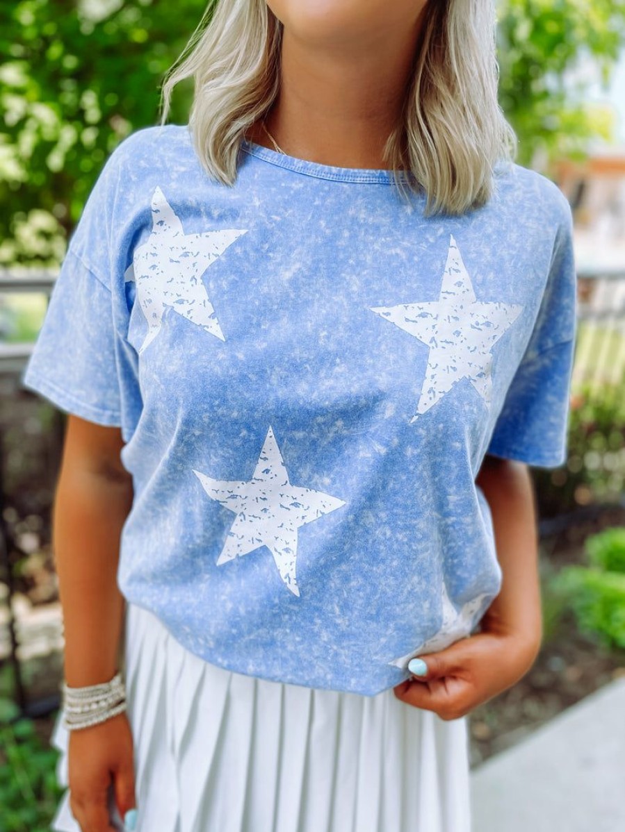 * Bibi Eloise Vintage Star Print Top Tops