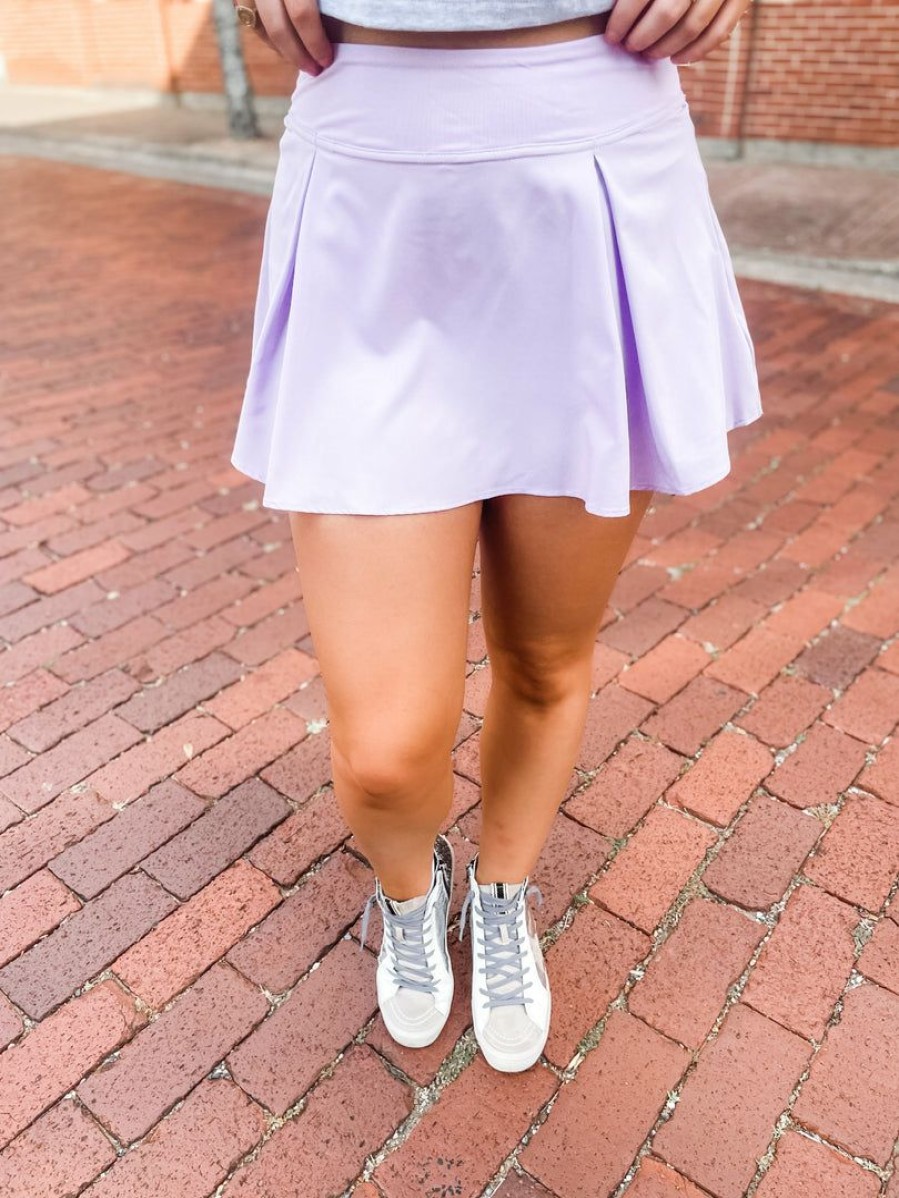 * Love Tree Bottoms Brandy Mini Skort- Lilac Bottoms