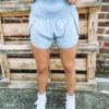 * Love Tree Bottoms Sonia Fitted Athletic Shorts- Verdigris Bottoms