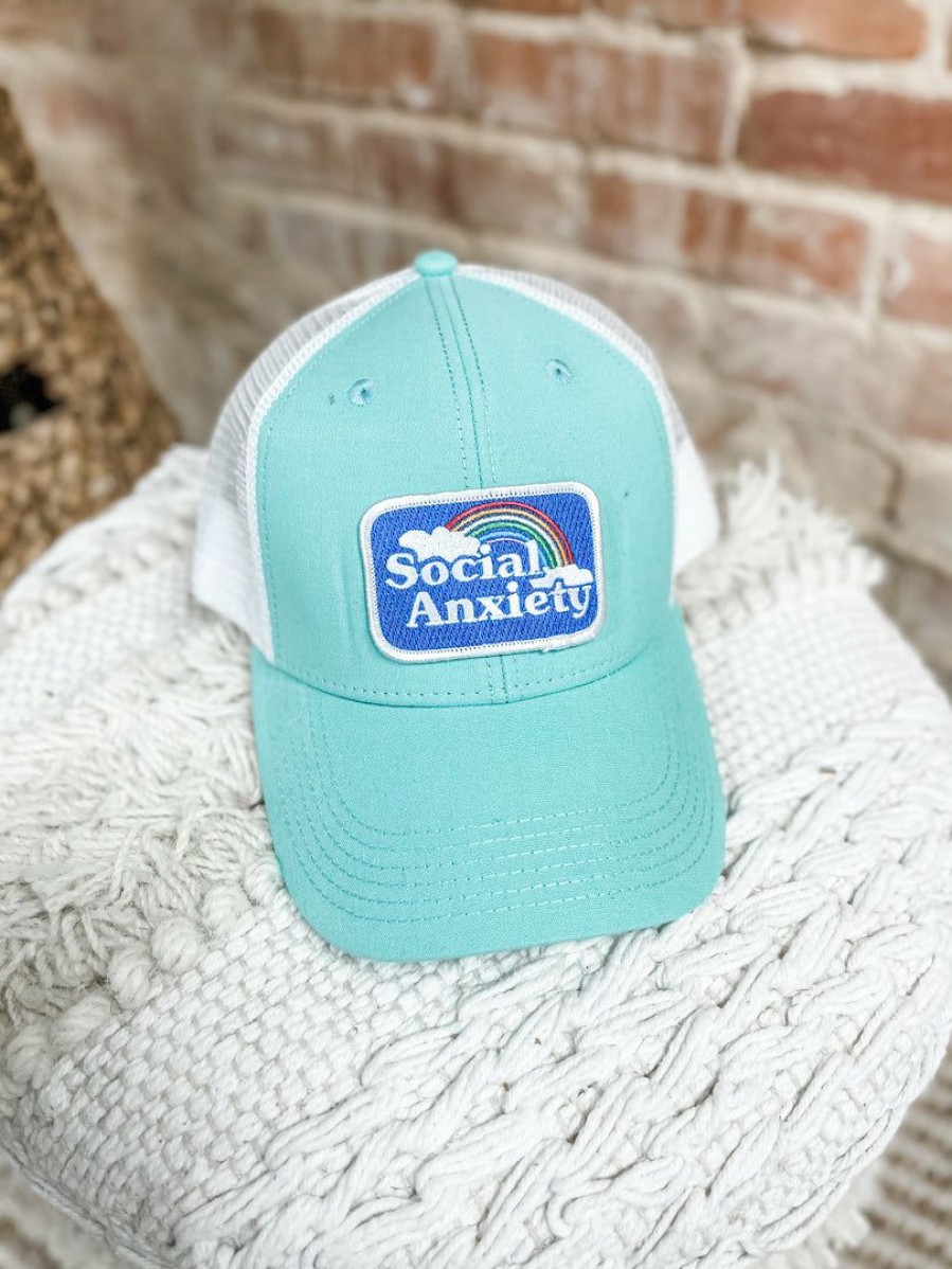 * Texas Bling Hats Social Anxiety Patch Hat- Mint Hats