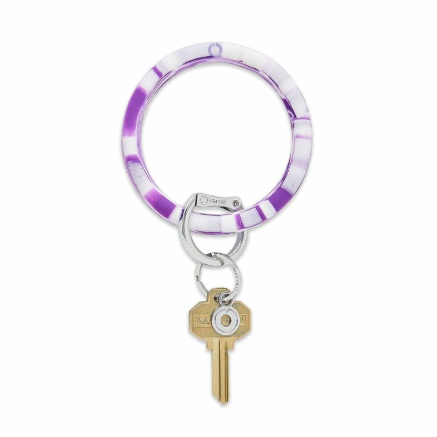 * Texas Bling Deep Purple Marble Collection Key Ring Sfa Gifts