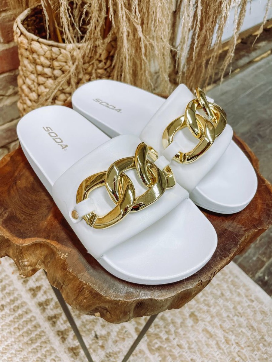 * Fortune Dynamic Shoes Talent Sandals- White Sandals