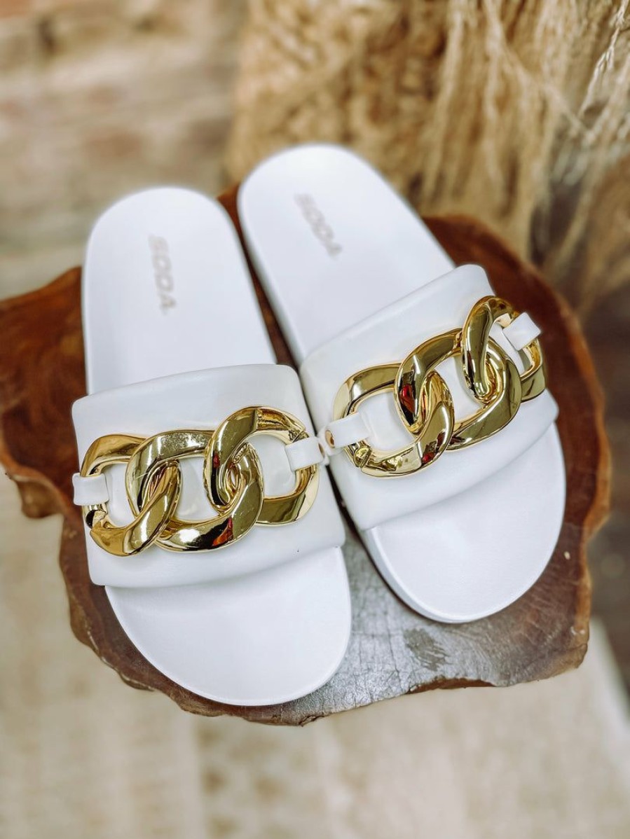 * Fortune Dynamic Shoes Talent Sandals- White Sandals