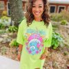 * Pierce + Pine Here Comes The Sun T-Shirt Dress Neon Fit Check Dresses