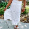 * Ee:Some Hattie Smocked Eyelet Maxi Skirt Bottoms