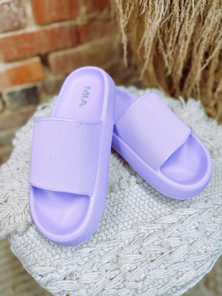 * Mia Lexa Slide Sandals- Lavender Shoes Sandals