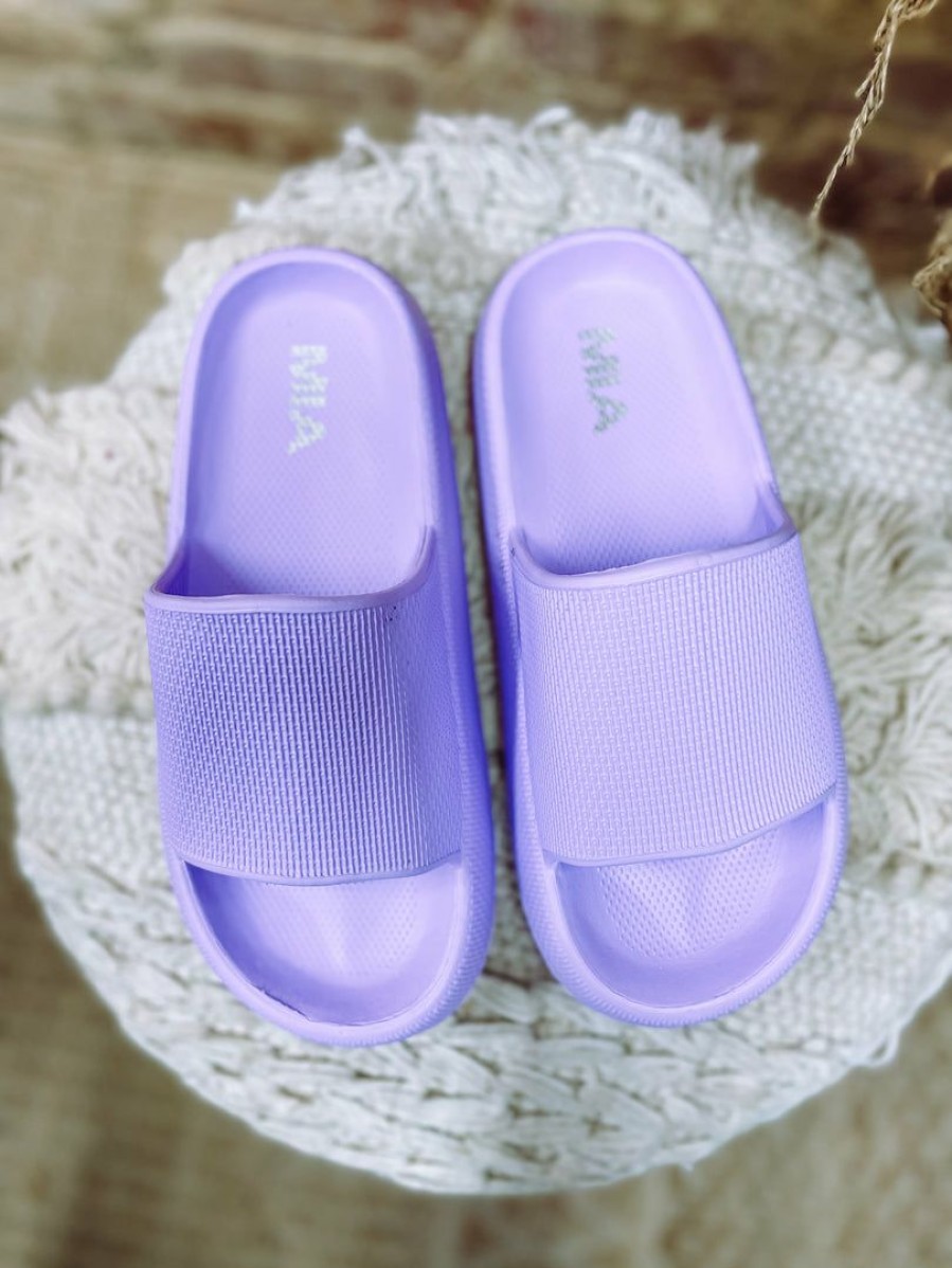 * Mia Lexa Slide Sandals- Lavender Shoes Sandals