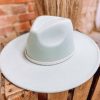 * Texas Bling Saylor Wide Brim Felt Hat- Mint Hats Hats