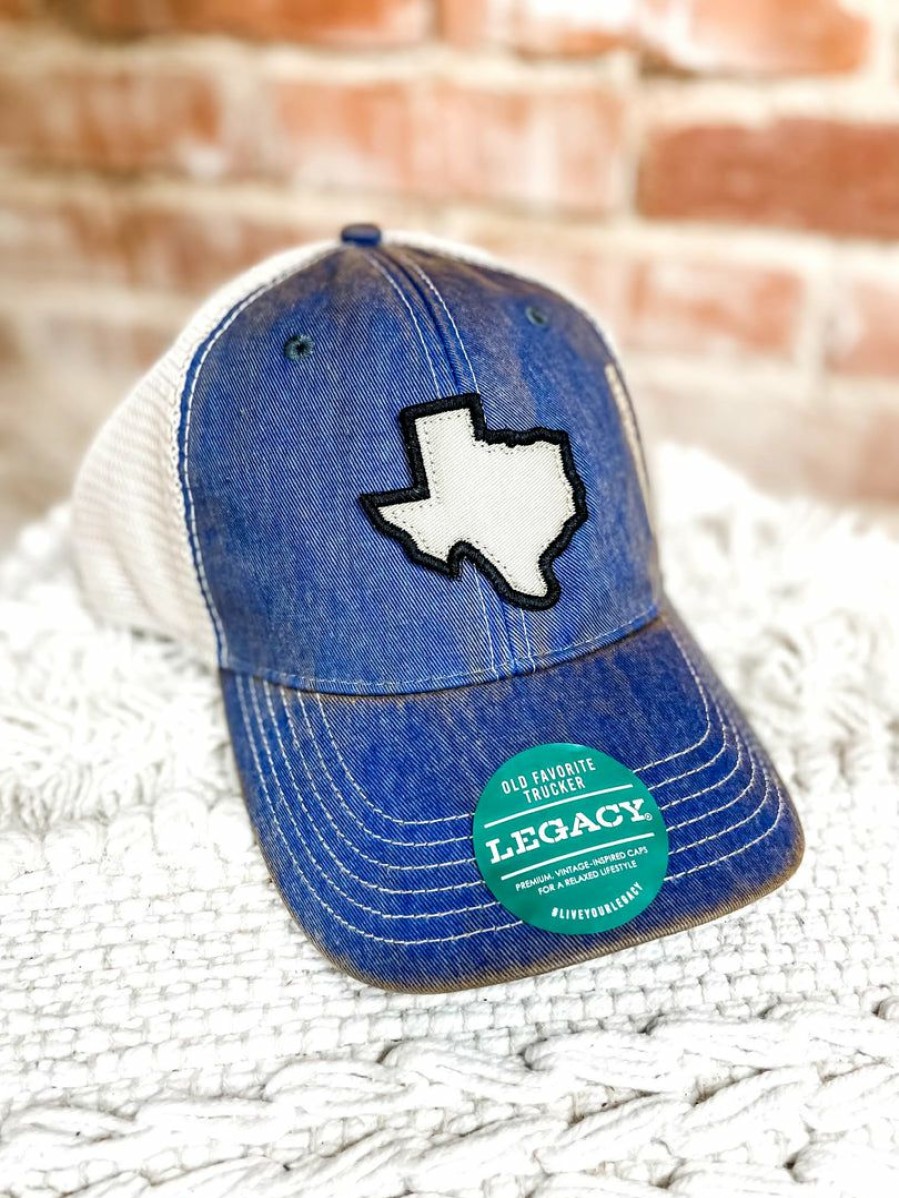 * Texas Bling Hats Texas State/ Nacogdoches Cap- Blue Hats