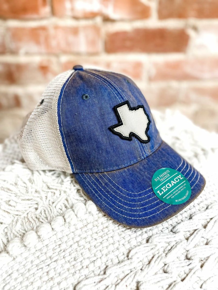 * Texas Bling Hats Texas State/ Nacogdoches Cap- Blue Hats