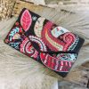 * Texas Bling Bags Paisley Black Beaded Clutch Bag Bags