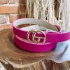 * Texas Bling Basic Gg Buckle Belt- Fuchsia Belts Belts