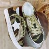 * Texas Bling Eliza Low Top Star Sneakers- Camo Sneakers