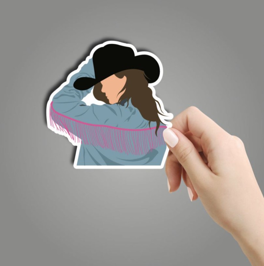 * Texas Bling Fringe Jacket Cowgirl Sticker Stickers