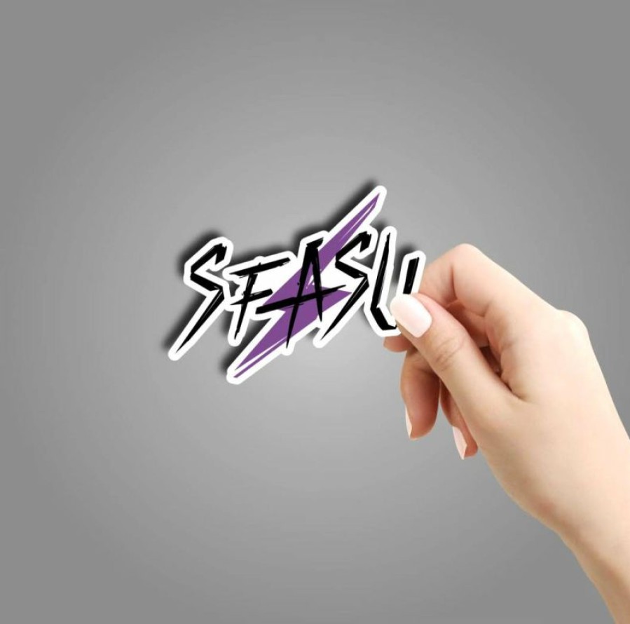 * Texas Bling Sfasu Lightning Sticker Stickers