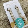 * Texas Bling Millie Cz Chain Drop Earrings Jewelry