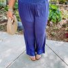 * Lette (Ee:Some) Sophie Smocked Waist Pants- Navy Bottoms