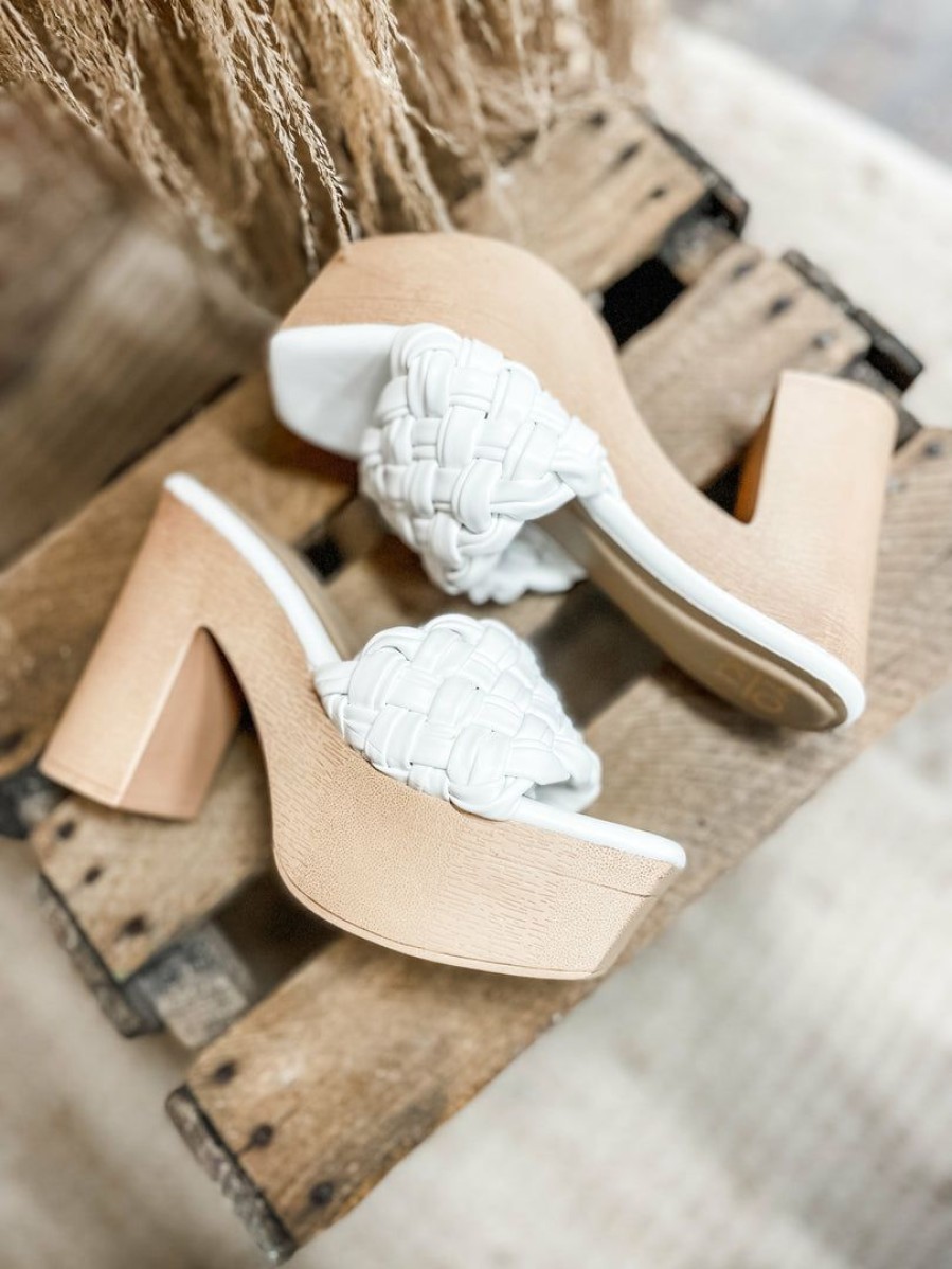 * Mars Sky Shoes Tessie Wood Chunky Heel Heels