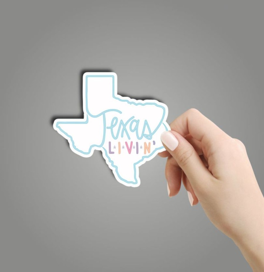 * Texas Bling Texas Livin' Sticker Stickers