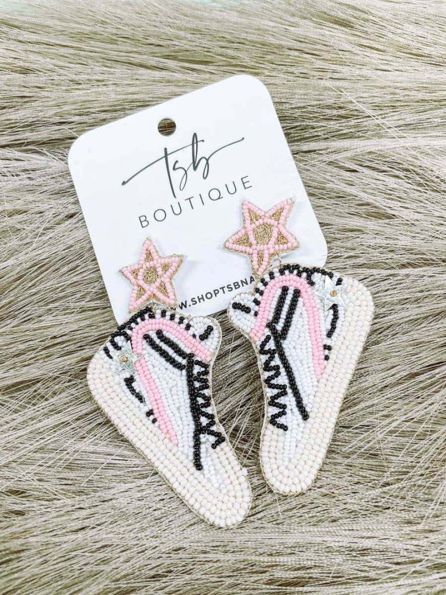 * Texas Bling Star Beaded Sneaker Earrings Jewelry