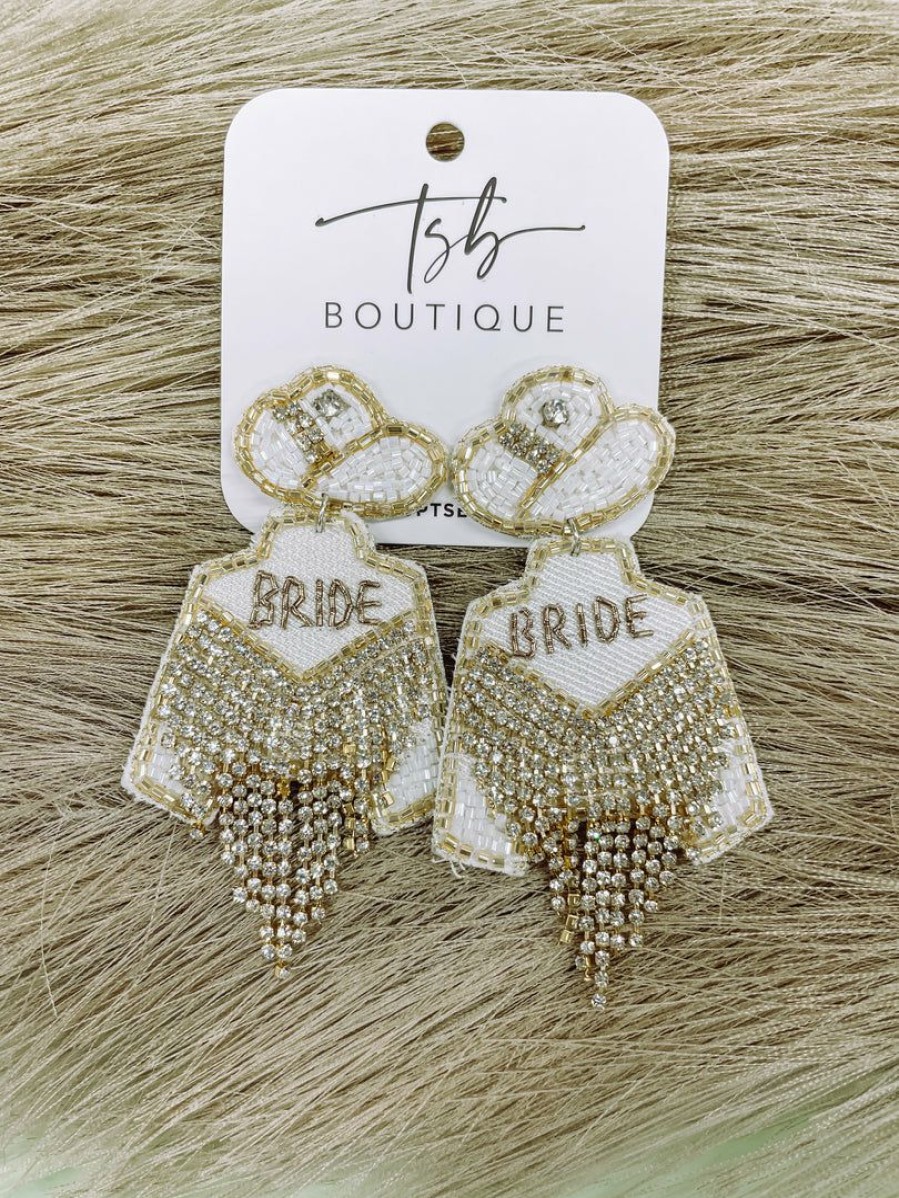 * Texas Bling Ally Bride Fringe Jacket Earrings Jewelry