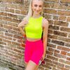 * Zenana Premium Taylor Seamless Cropped Tank Top- Neon Lime Tops Tops